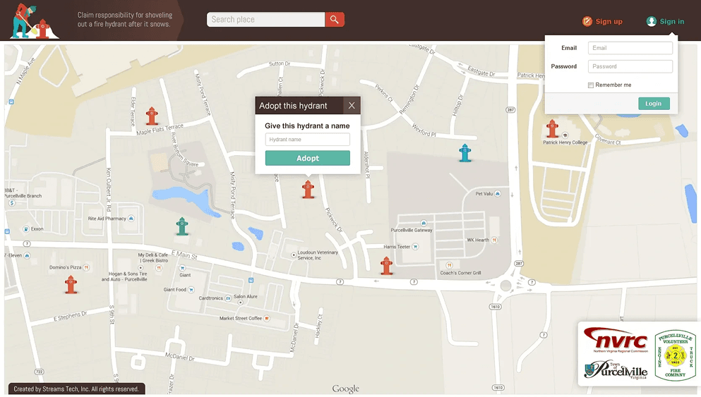 Development of Online Adopt-A-Hydrant Platform